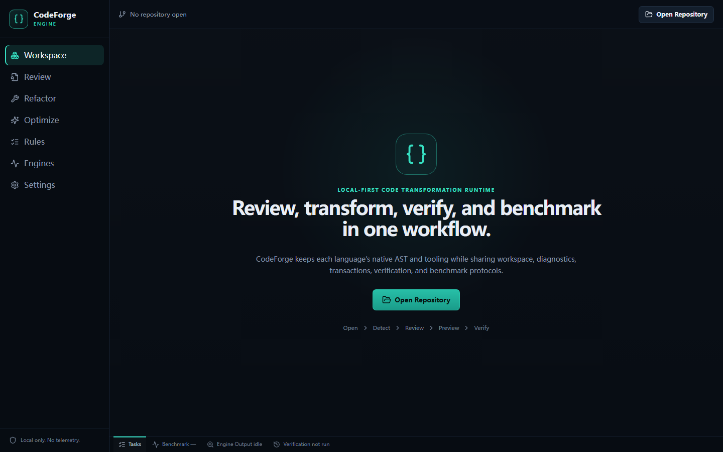 CodeForge Engine screenshot