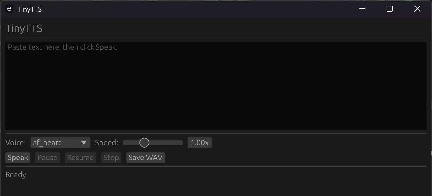 TinyTTS screenshot